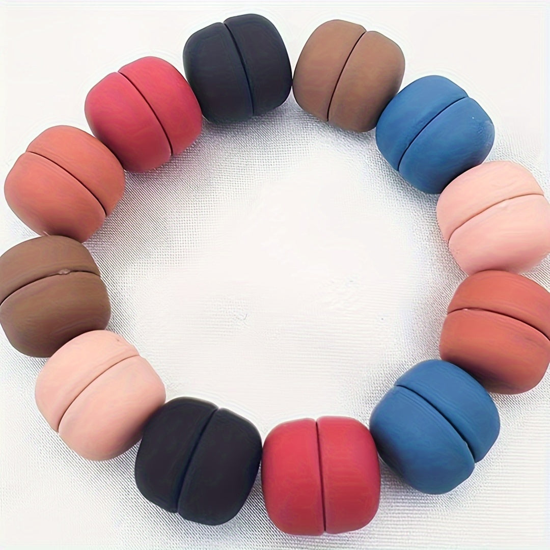 8pcs Strong Magnet Magnetic Hijab Pins - Mixed Color Brooches for Secure Hold, Professional Multi-Use Fashion Accessories