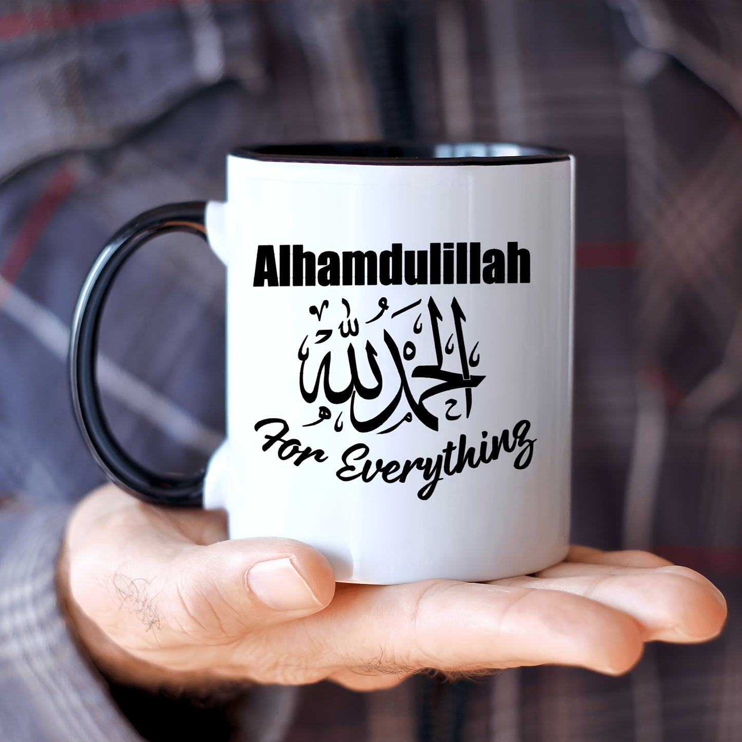 "Alhamdulillah for Everything" Ceramic Mug - 11oz, 3A Grade, Perfect for Coffee or Tea - Great Gift for Muslims or as a Party/Christmas/Birthday Present