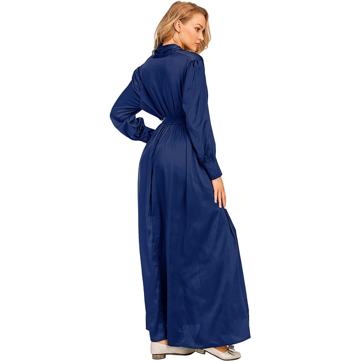 Fashion Women's Long Dress V-Neck Dubai Islamic