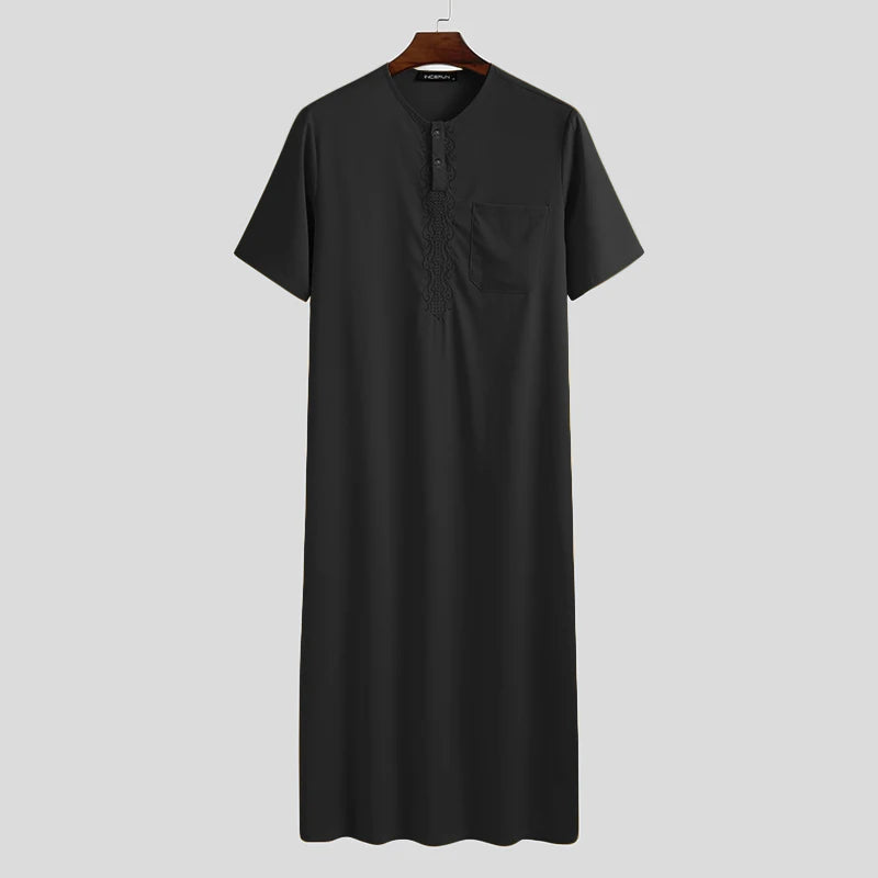 INCERUN Men's Vintage Long Robe Jubba