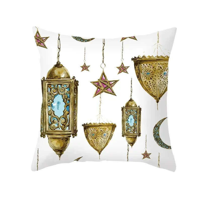 EID Mubarak Decor Cushion Cover Aid Ramadan Decorations 2024 Islamic Muslim Decor Ramadan Kareem EID Al Adha Ramada Pillowcase