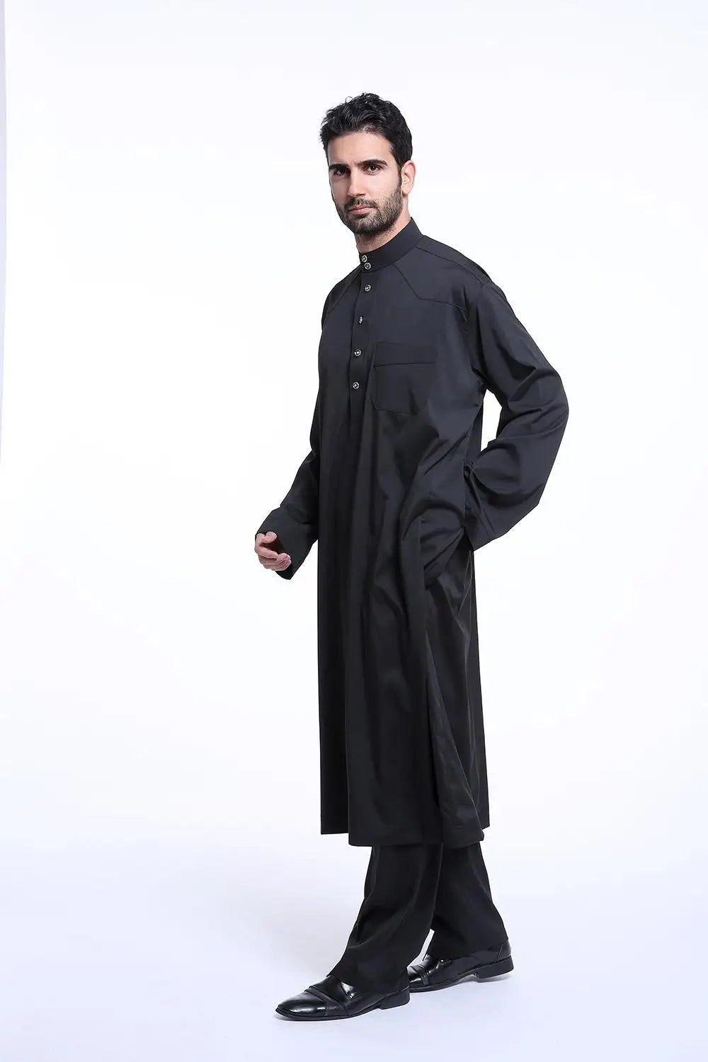 Dubai Islamic Men's Jubba Thobe 2-Piece Set