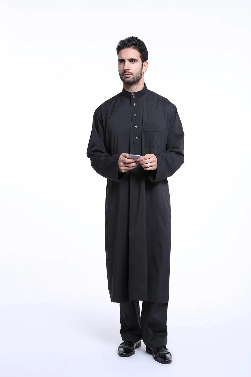 Dubai Islamic Men's Jubba Thobe 2-Piece Set