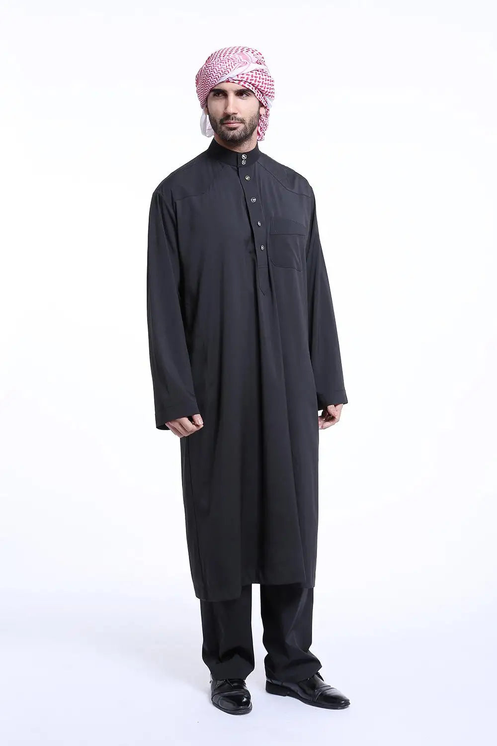 Dubai Islamic Men's Jubba Thobe 2-Piece Set