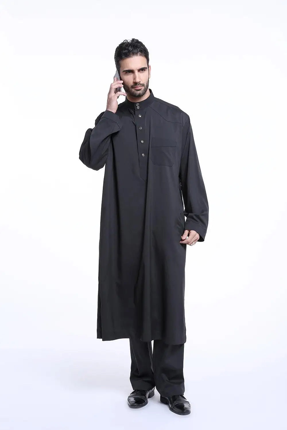 Dubai Islamic Men's Jubba Thobe 2-Piece Set