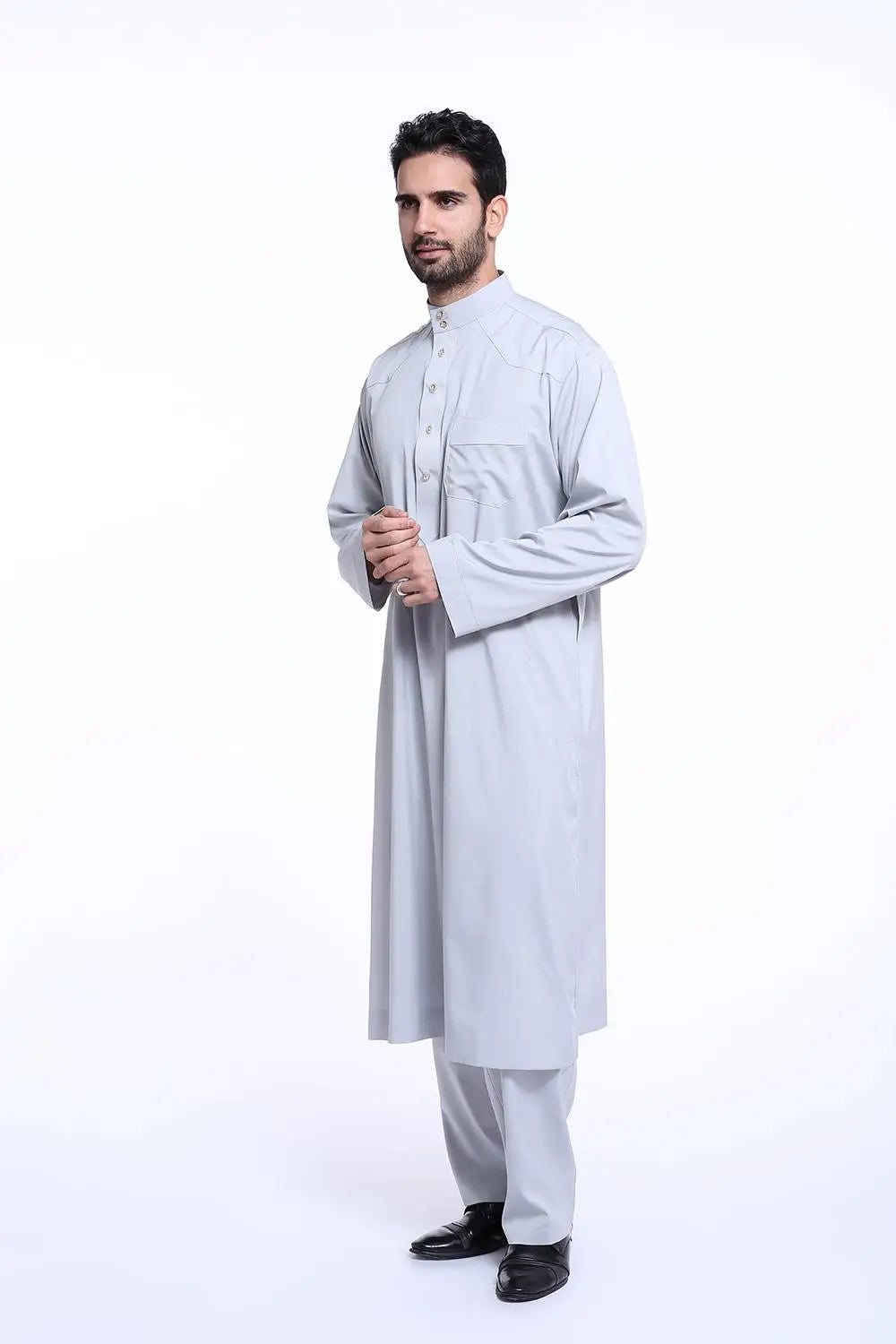 Dubai Islamic Men's Jubba Thobe 2-Piece Set