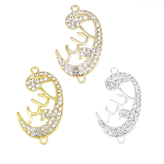 6pcs Arabian Lady Golden Muslim Islamic God Allah Charm Pendant Necklace Accessories Jewelry Ramadan DIY Gift