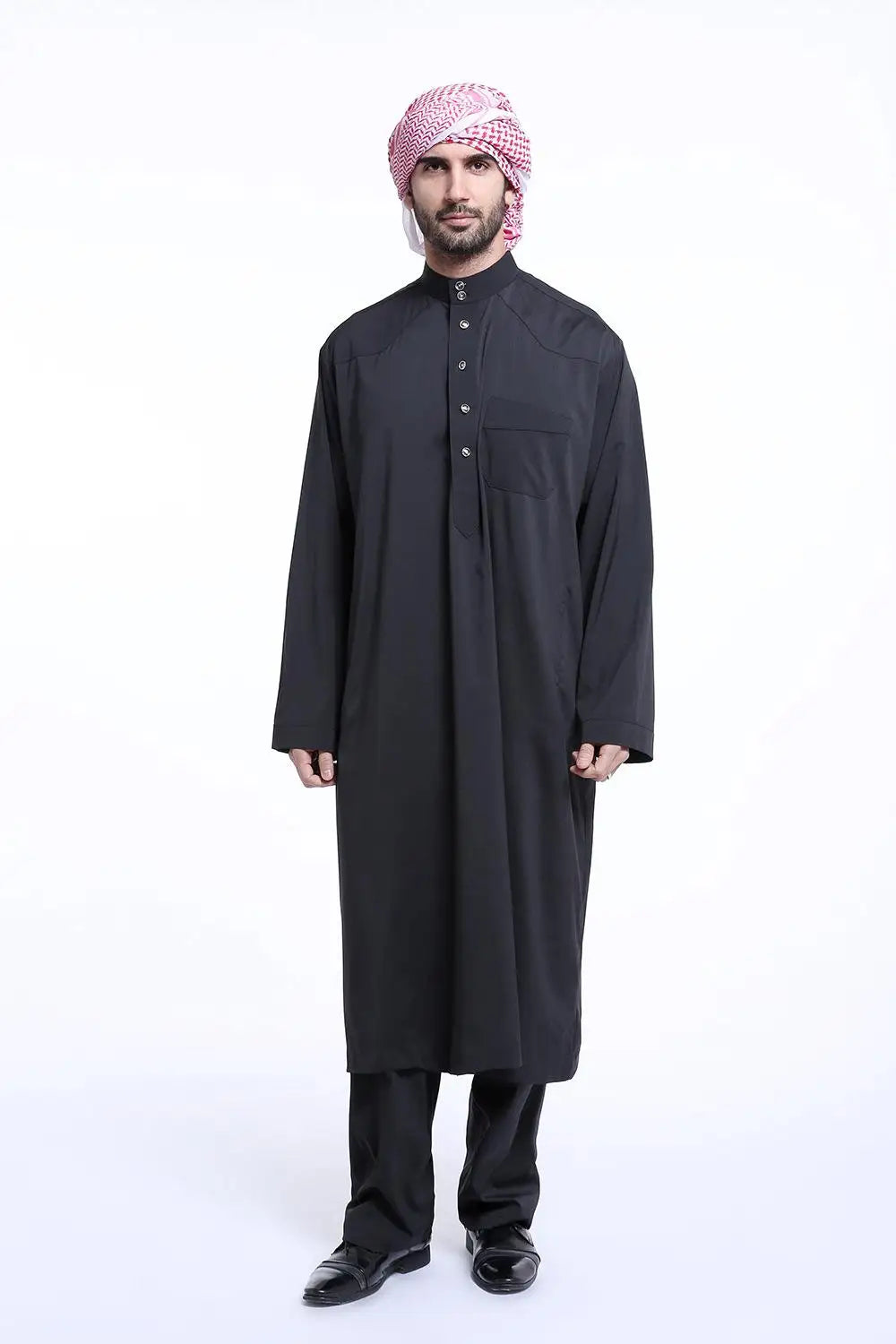 Dubai Islamic Men's Jubba Thobe 2-Piece Set