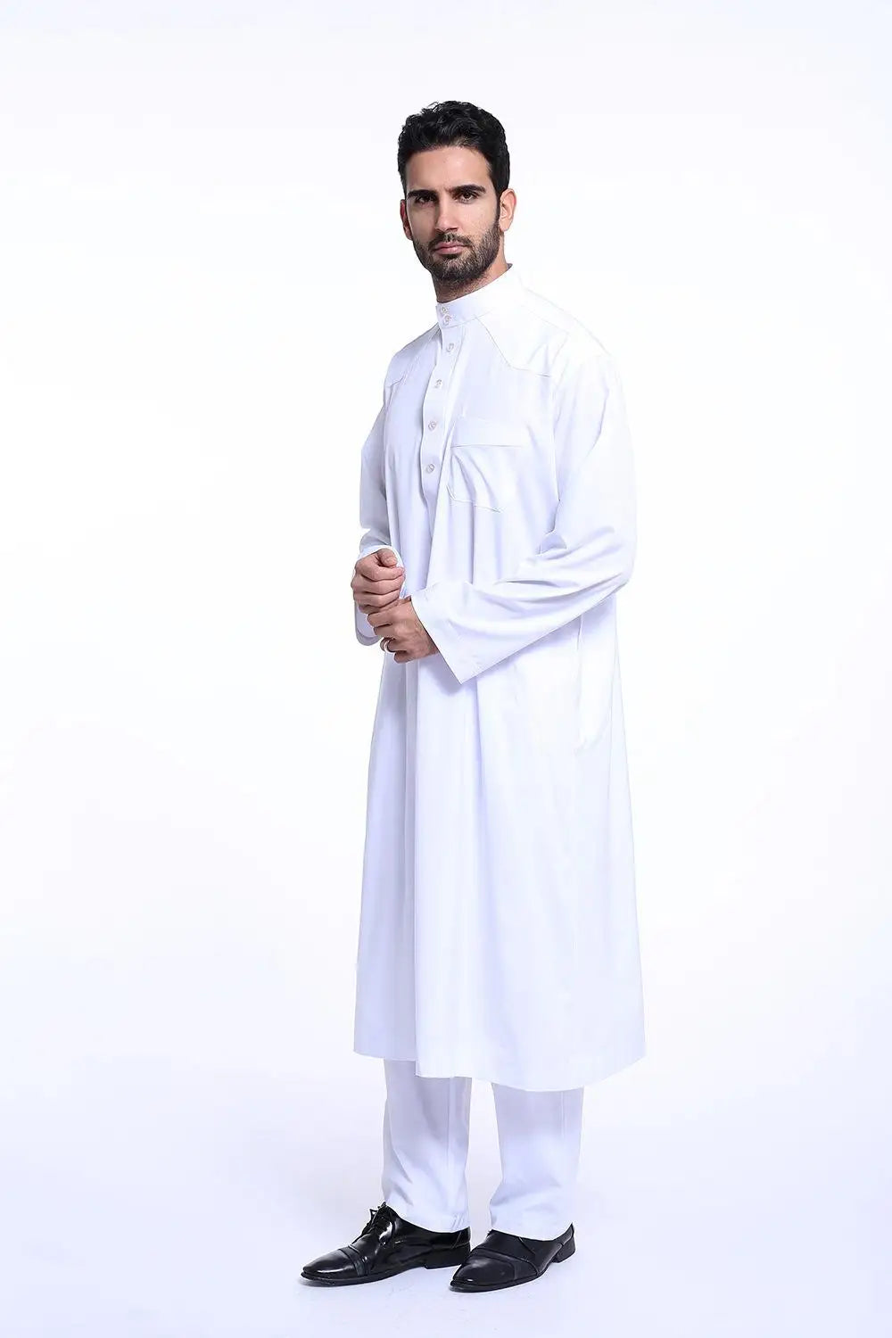 Dubai Islamic Men's Jubba Thobe 2-Piece Set