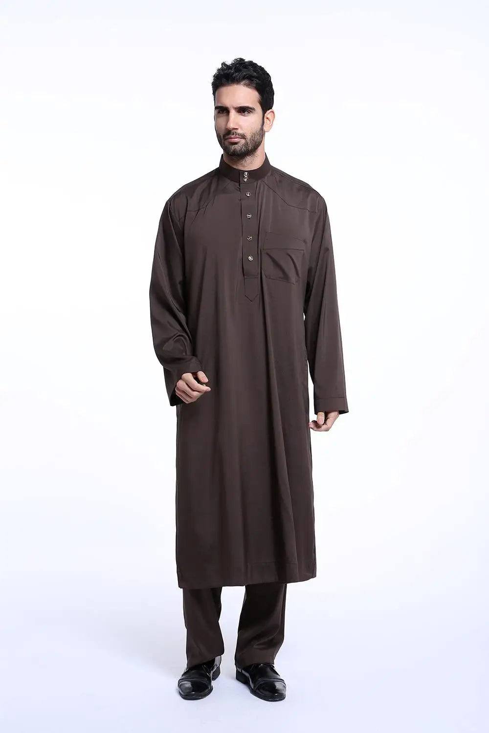 Dubai Islamic Men's Jubba Thobe 2-Piece Set