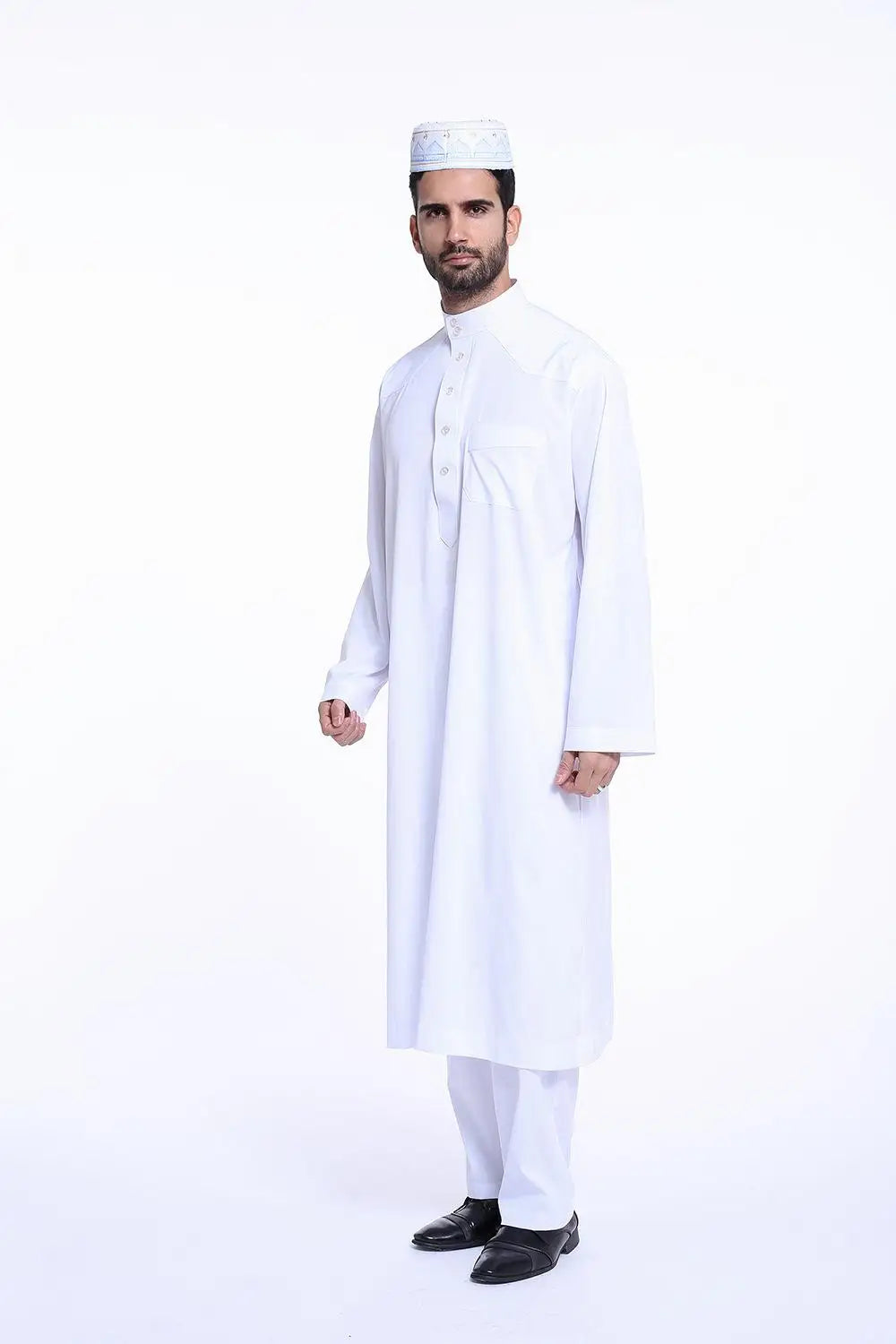 Dubai Islamic Men's Jubba Thobe 2-Piece Set