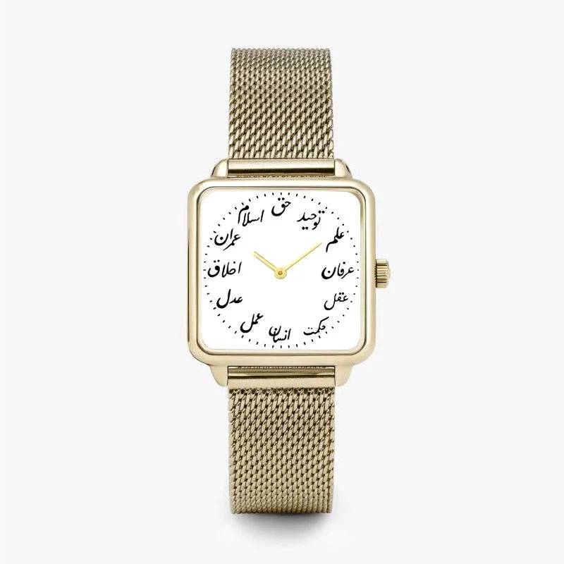 Luxury Fashion Women Watches Metal Mesh Belt Quartz Wristwatch Ladies Bracelet Arabic Numeral Dial Simple Clock relogio feminino