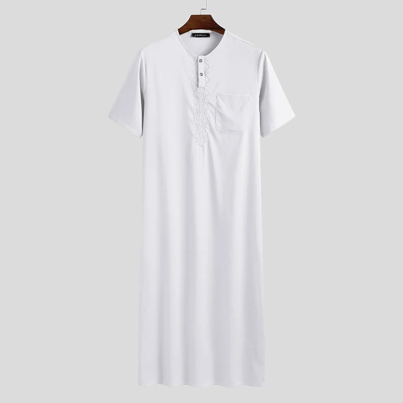 INCERUN Men's Vintage Long Robe Jubba