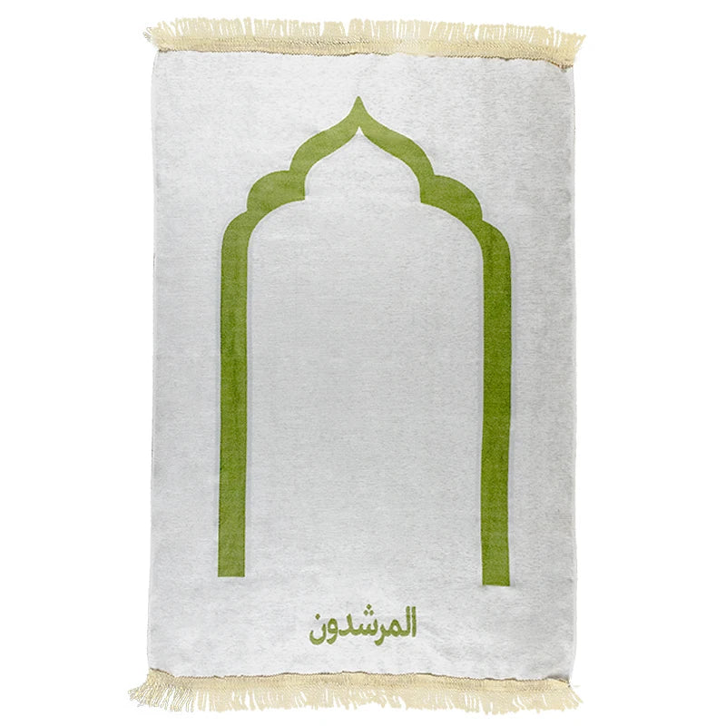 Soft Islamic Prayer Mat with Tassel Decor for Home & Eid