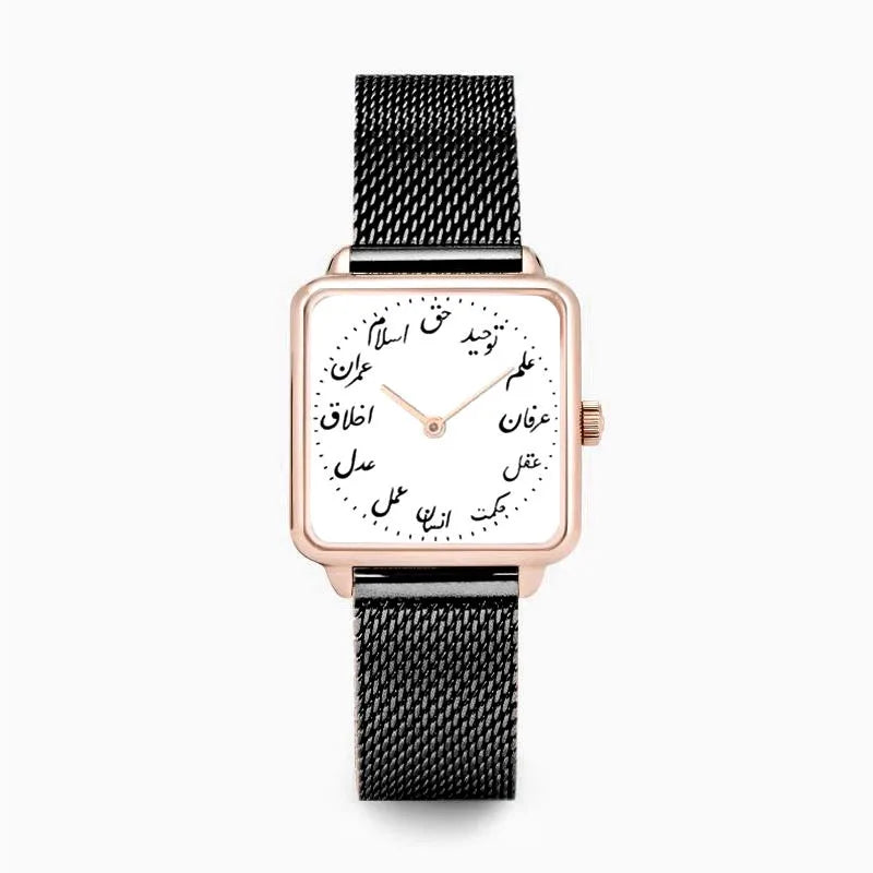 Luxury Fashion Women Watches Metal Mesh Belt Quartz Wristwatch Ladies Bracelet Arabic Numeral Dial Simple Clock relogio feminino