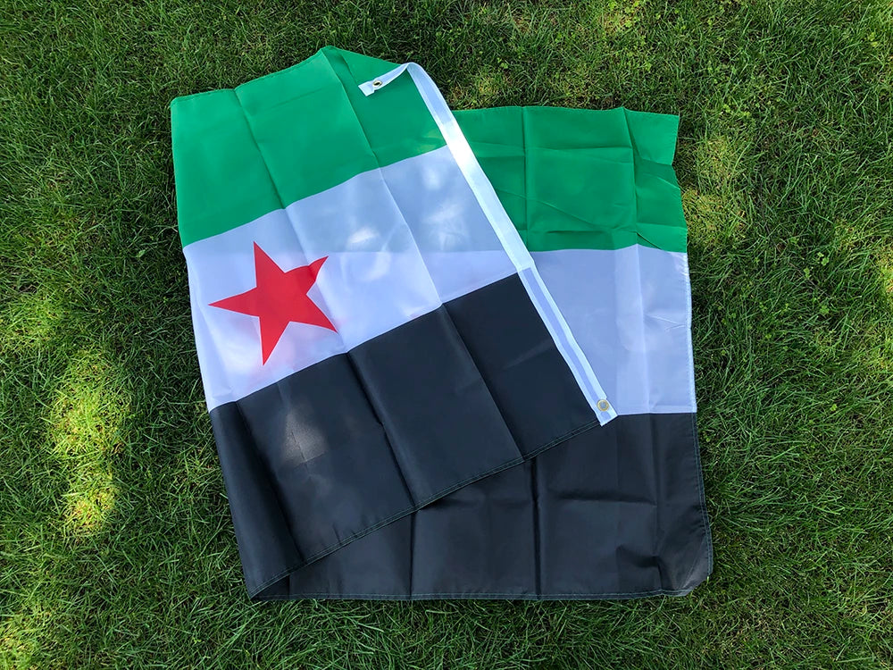 SKY FLAG Syria flag 90*150cm The Syrian Arab Republic Syrian three star flag Banner Hanging Home Decoration flags