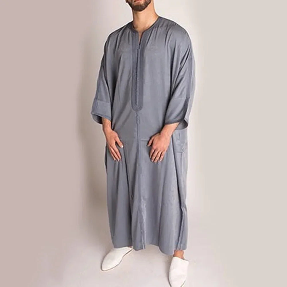 2024 Traditional Muslim Eid Thobe for Men Jubba