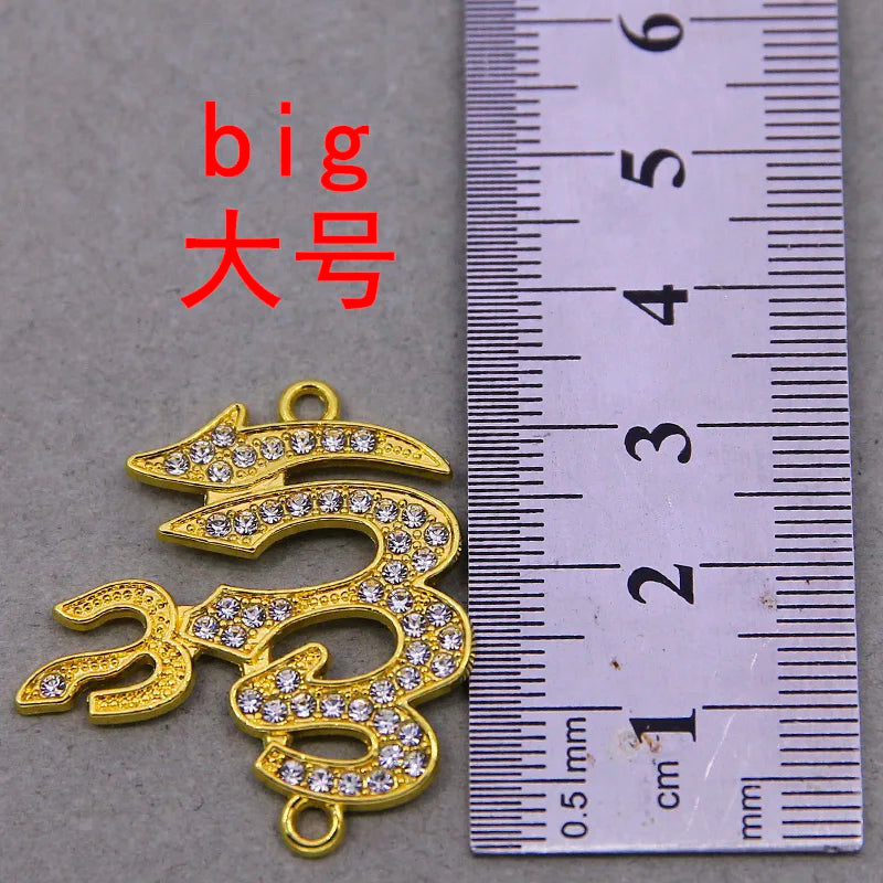 6pcs Arabian Lady Golden Muslim Islamic God Allah Charm Pendant Necklace Accessories Jewelry Ramadan DIY Gift