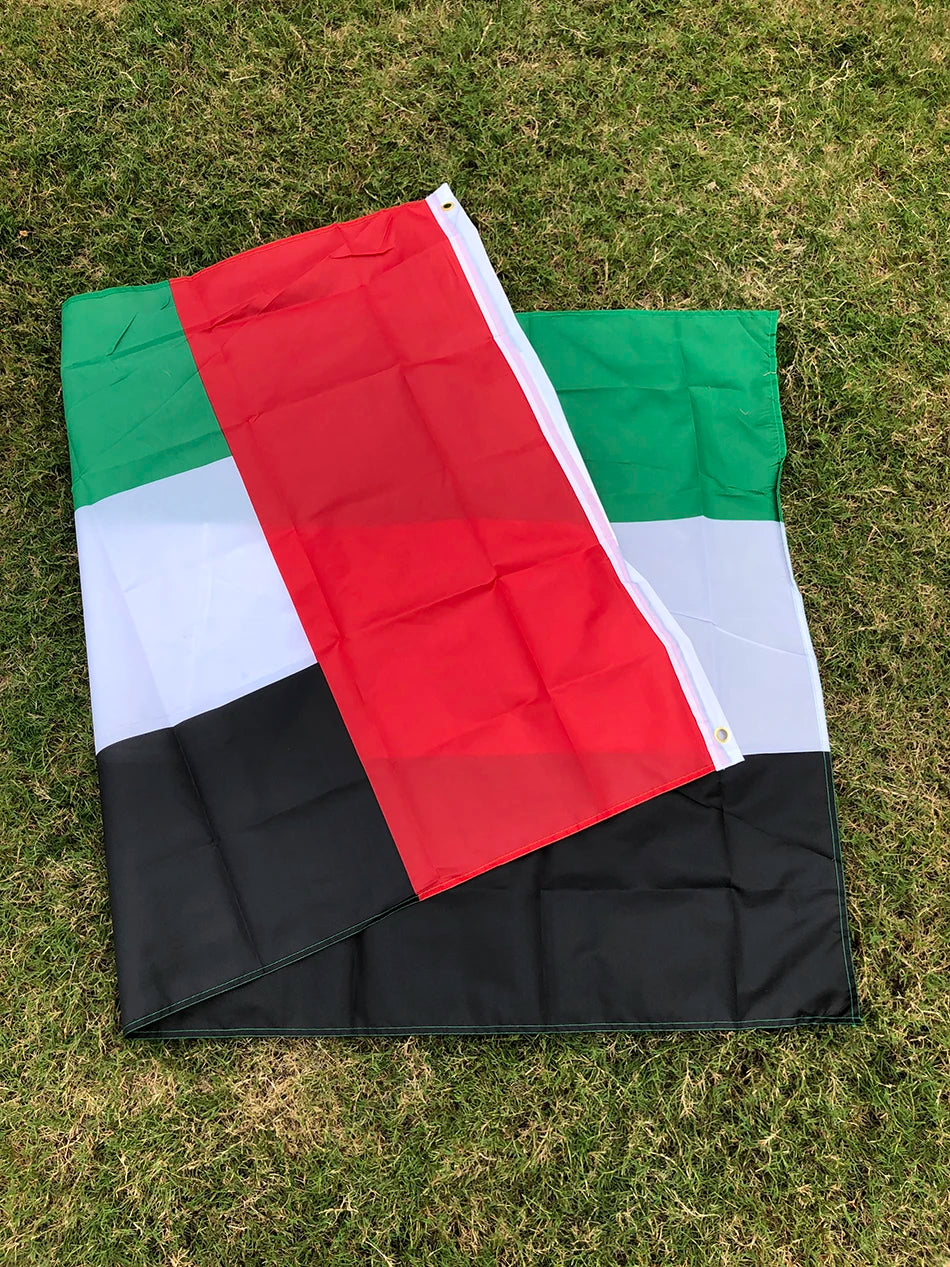 The United Arab Emirates Flag 90X150cm high quality Polyester hanging ARE AE UAE National Flags For Decoration