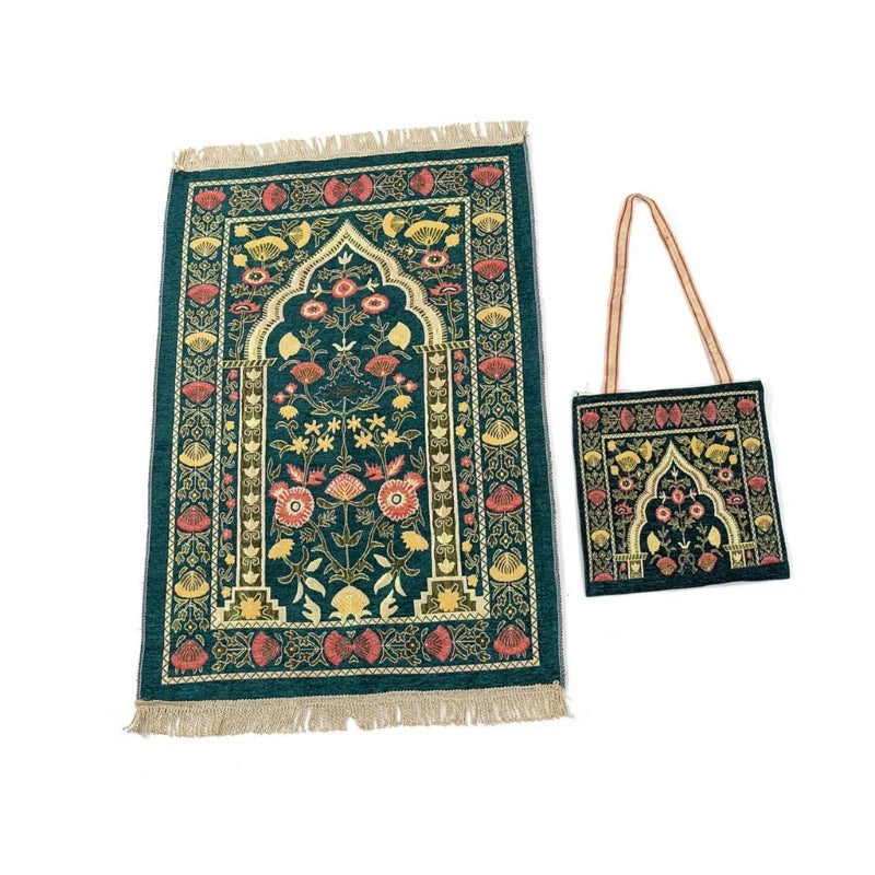 70x110cm Portable Muslim Prayer Mat with Tassels