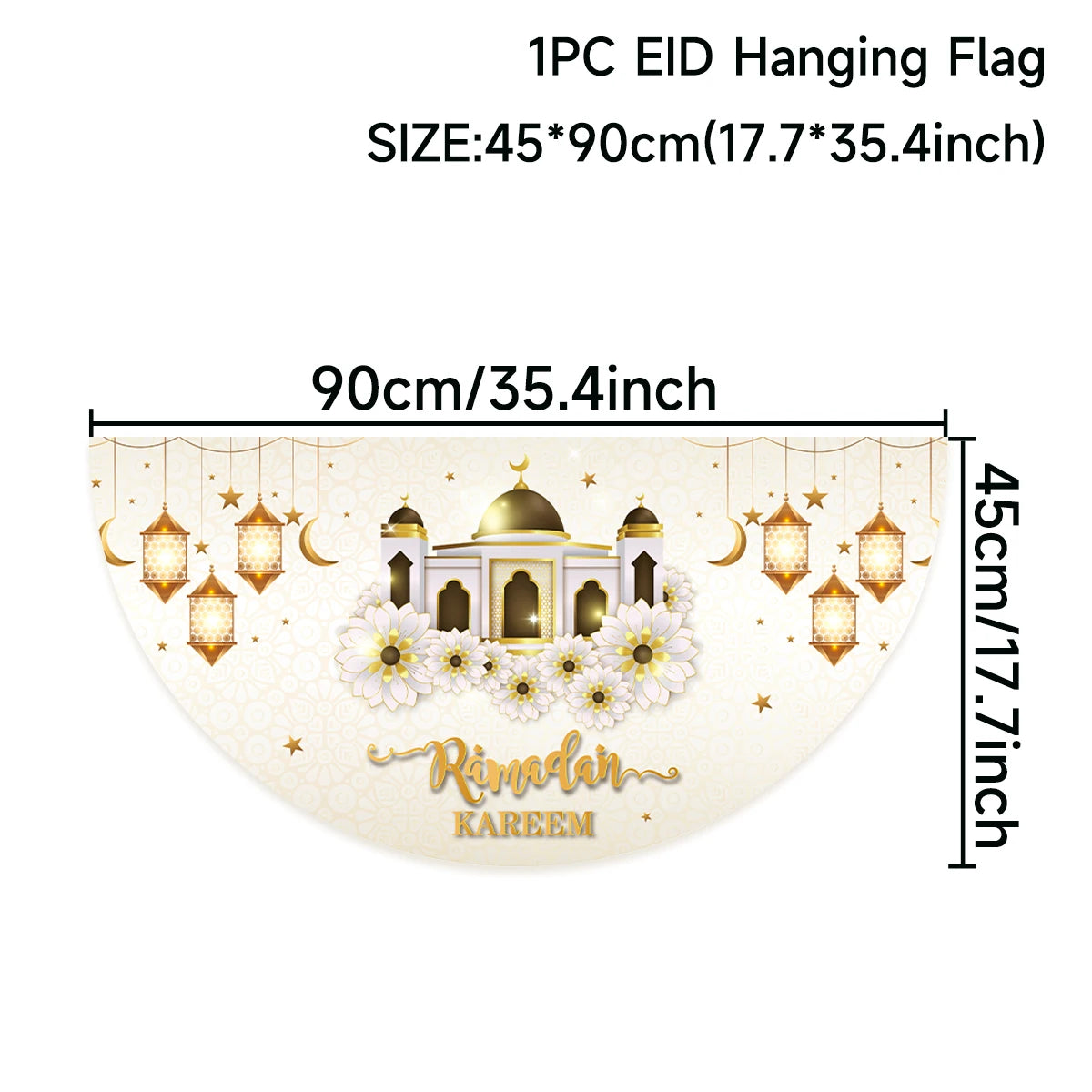 Eid Mubarak Decoration 2025 Hanging Flag Ramadan For Home Door Islamic Muslim Party Decor Ramadan Kareem Banner Eid Al Adha Gift