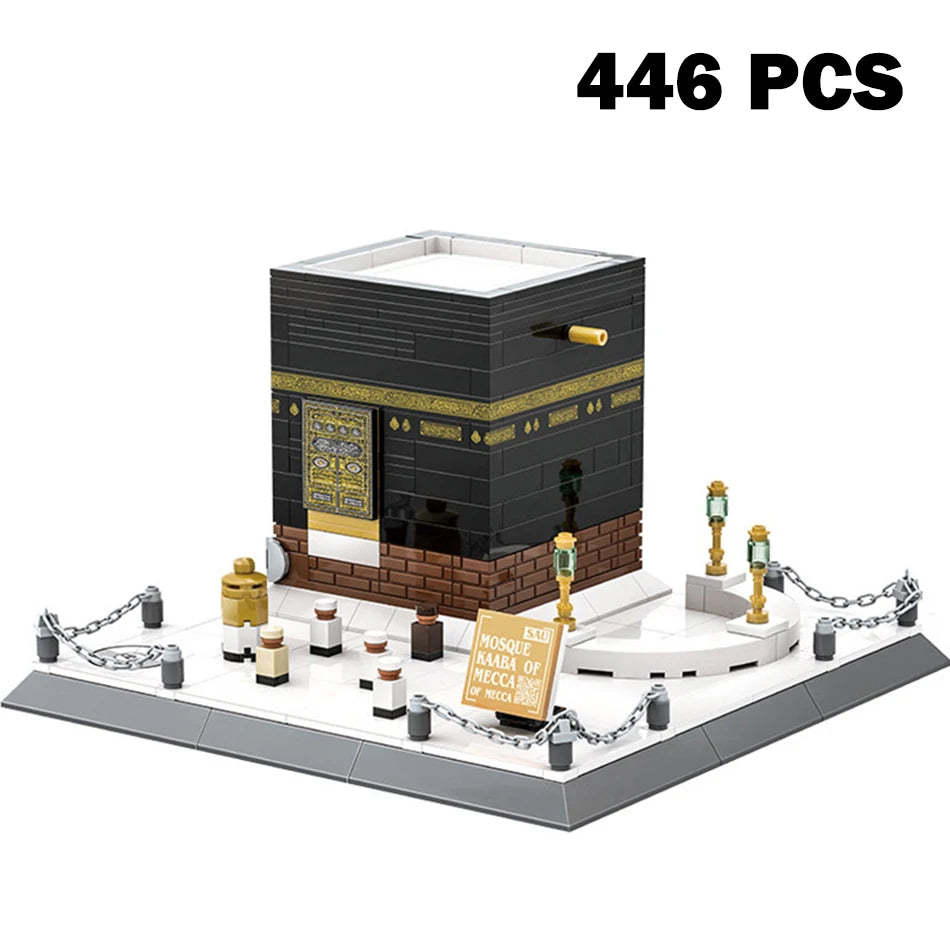 MOC World Famous Architecture Mecca Mosque Kaaba Model Street View Building Blocks Construction Assembly Bricks Toys Kids Gifts