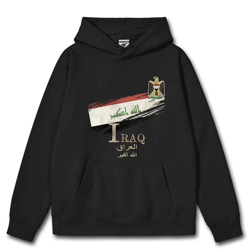 Iraq Iraq Flag  National Retro mens hoodies sports sweatshirt casual sporting jerseys men tracksuit Coat autumn winter clothes