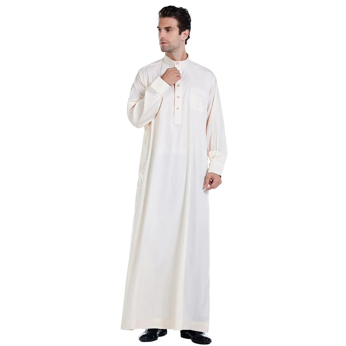 Dubia High-Quality White Abaya for Men Jubba