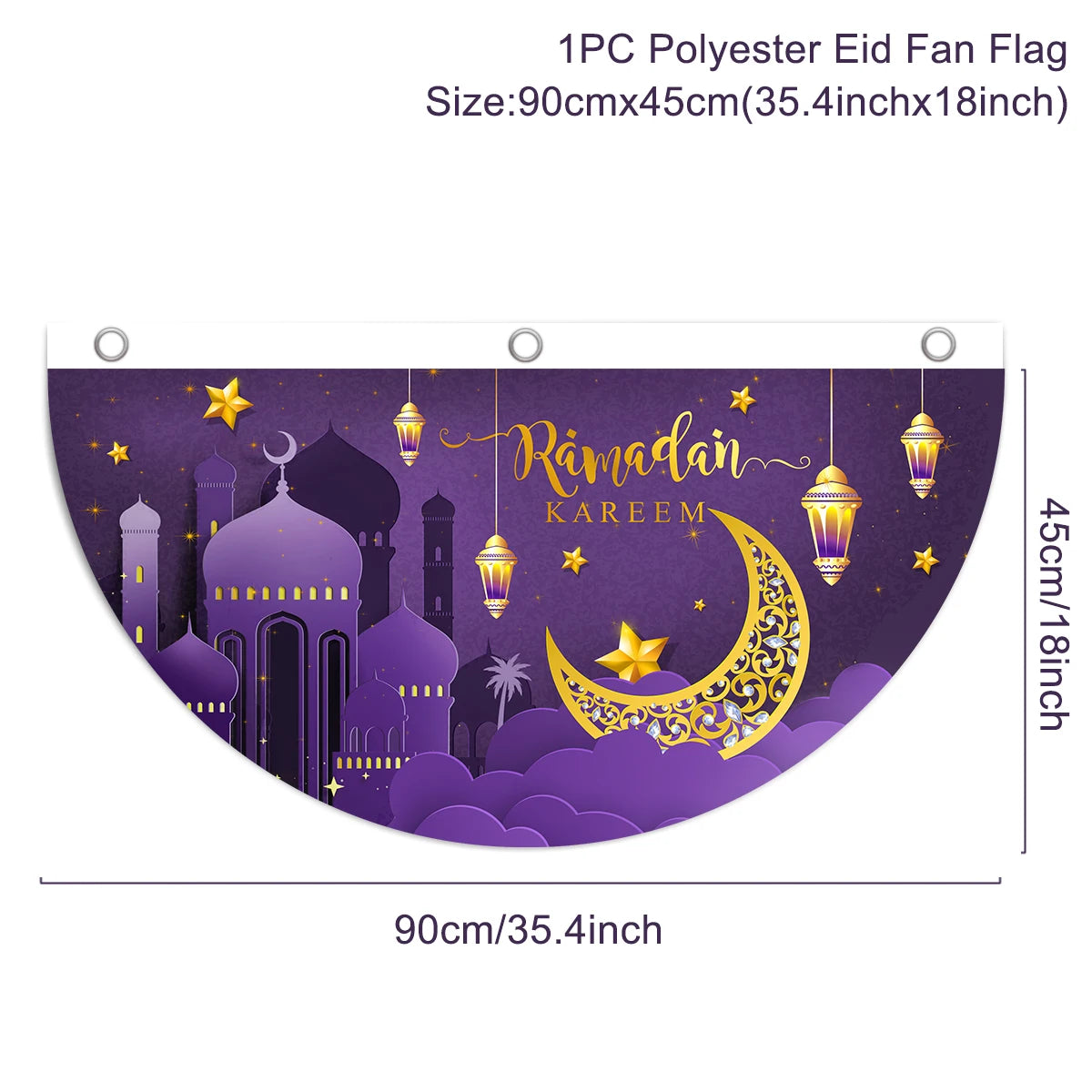 Eid Mubarak Decoration 2025 Hanging Flag Ramadan For Home Door Islamic Muslim Party Decor Ramadan Kareem Banner Eid Al Adha Gift