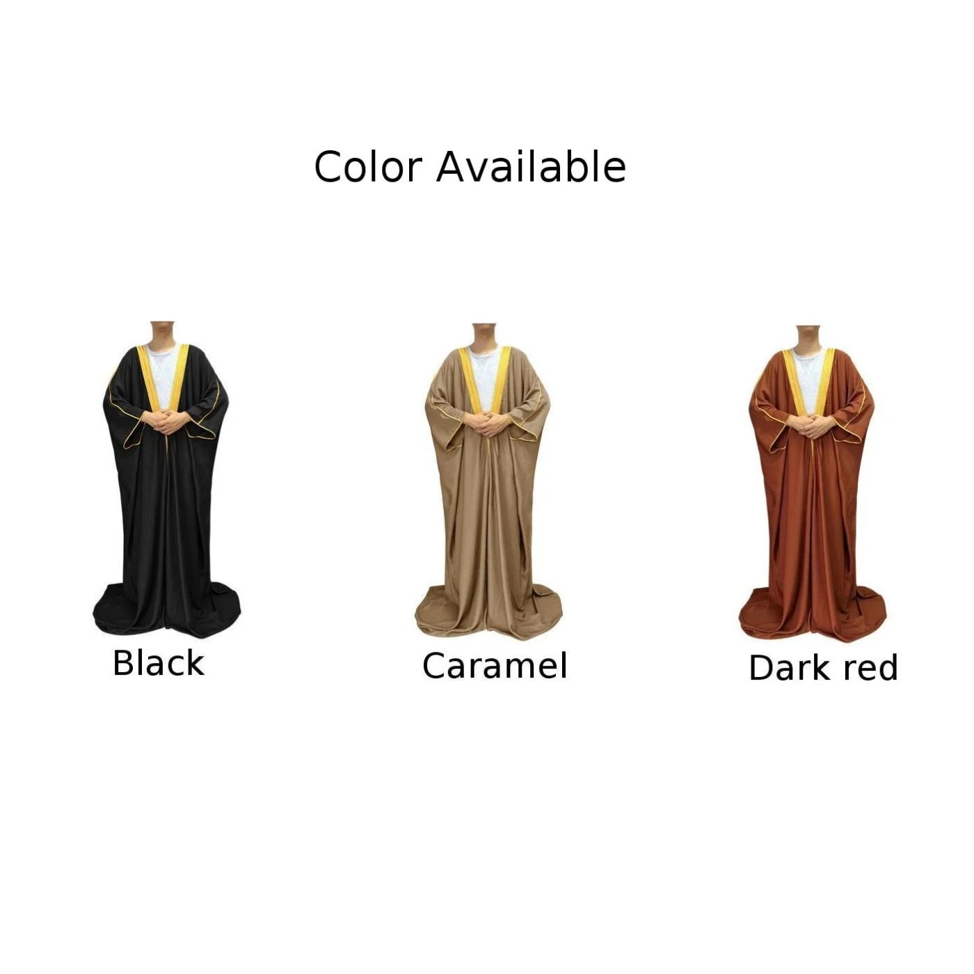 Men Arabian Cloak Bisht Thobe Eid Abaya Muslim Cloth Arab Saudi Jubba Long Sleeve Robe Uniform Mens Traditional Clothing