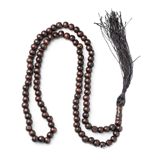 Wood Tasbih Prayer Beads 99 Muslim Prayer Beads Islamic Handheld Prayer Beads Muslim Rosary Beads Bracelet with Tassel