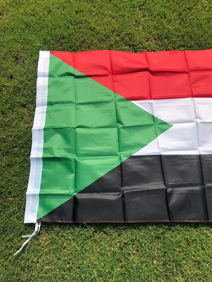 Sudan flag 150x90cm double side printed polyester hanging Sudan National flag Sultan banner for decoration