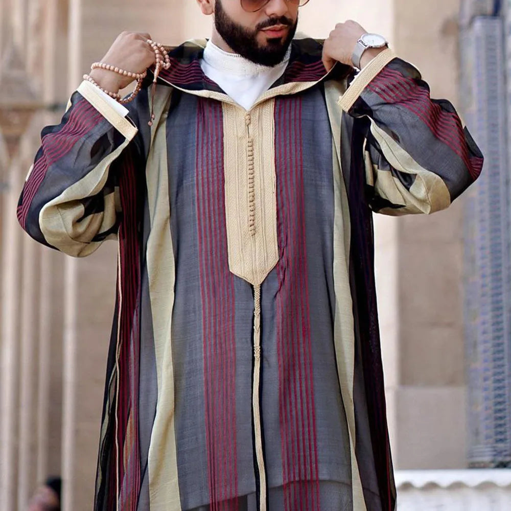 Men's Islamic Hoodie Thobe Jubba