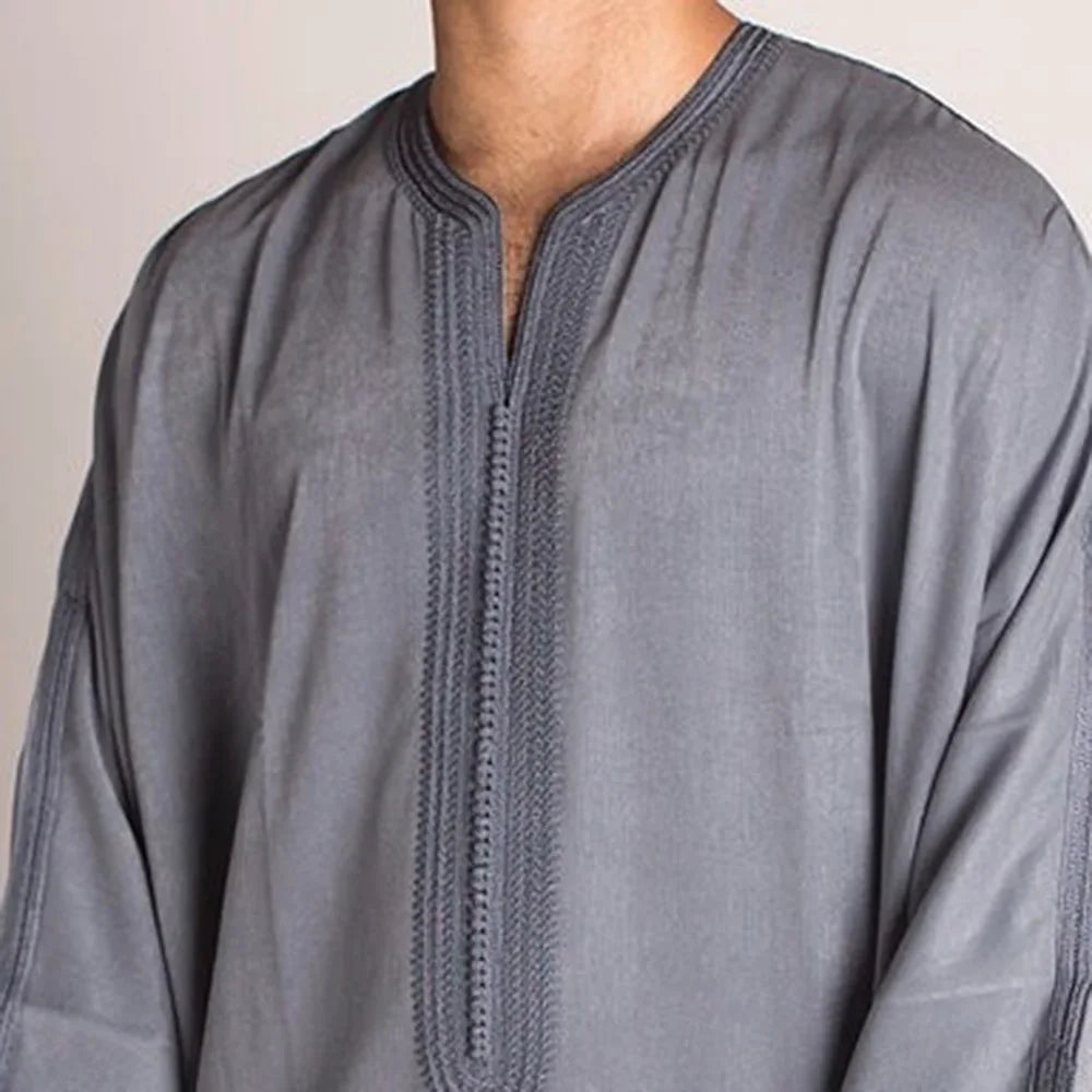 2024 Traditional Muslim Eid Thobe for Men Jubba