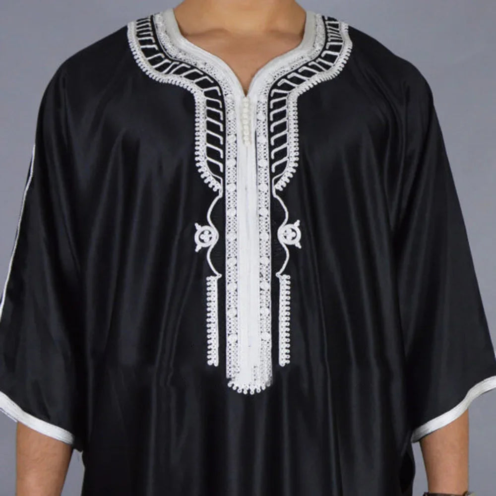 2024 Traditional Muslim Eid Thobe for Men Jubba