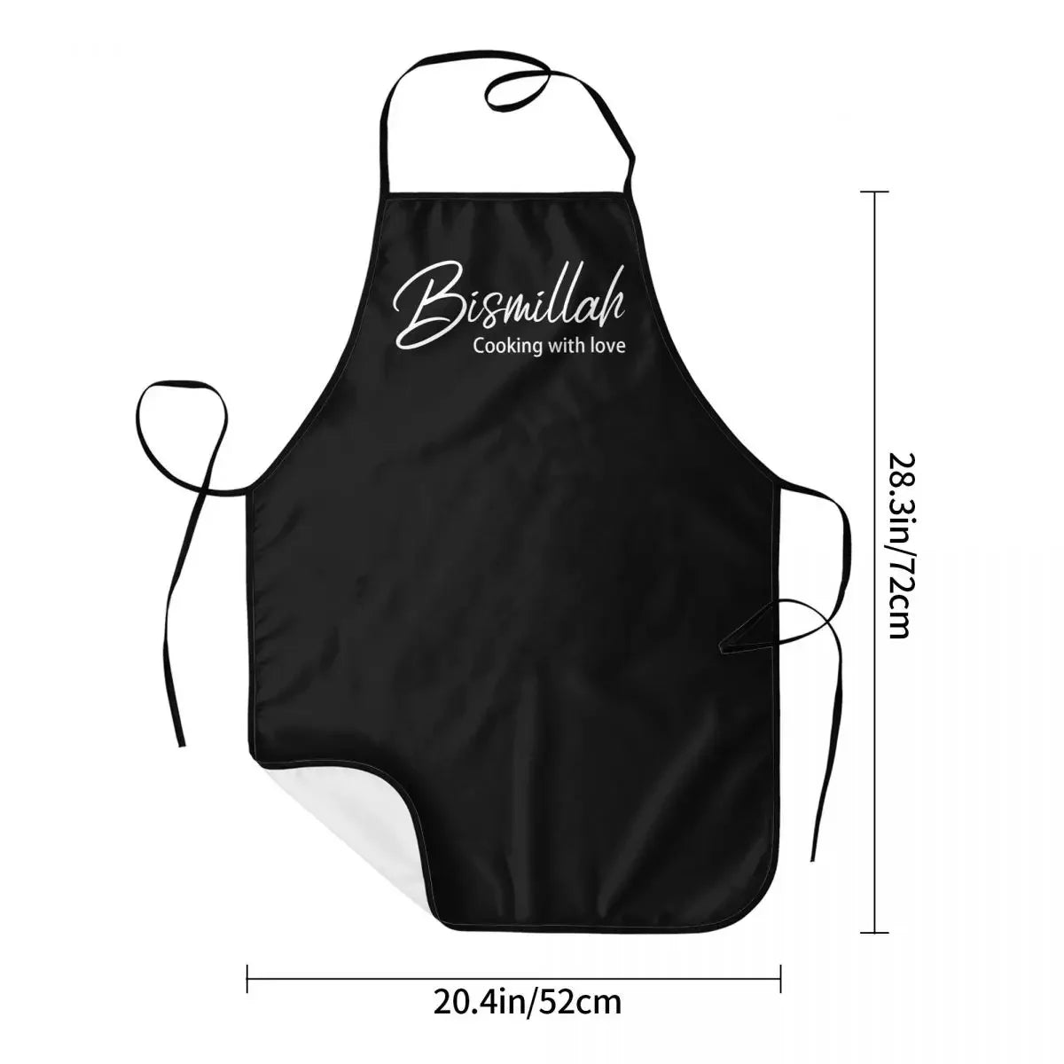 Unisex Bismillah Apron Kitchen Chef Cooking Baking Bib Men Women Eid Mubarak happy Ramadan Tablier Cuisine for Painting