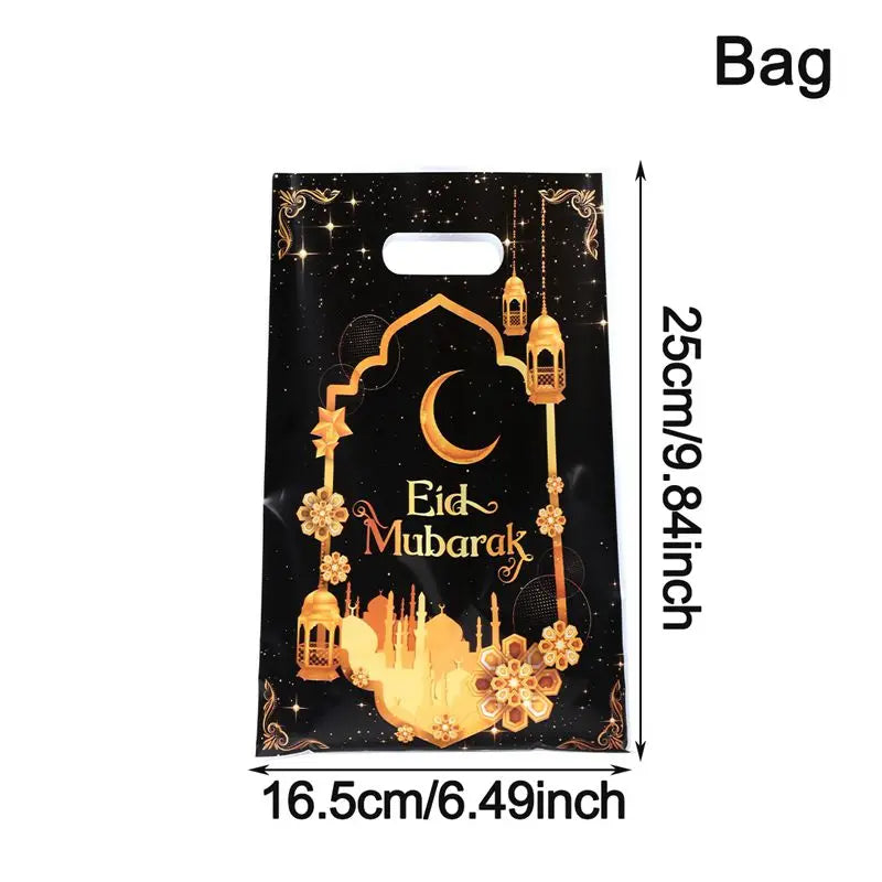 Eid Mubarak Handbag Candy Gift Bags Packaging Bag Ramadan Kareem Decor For Home 2025 Ramadan Muslim Islamic Party Decor Supplies