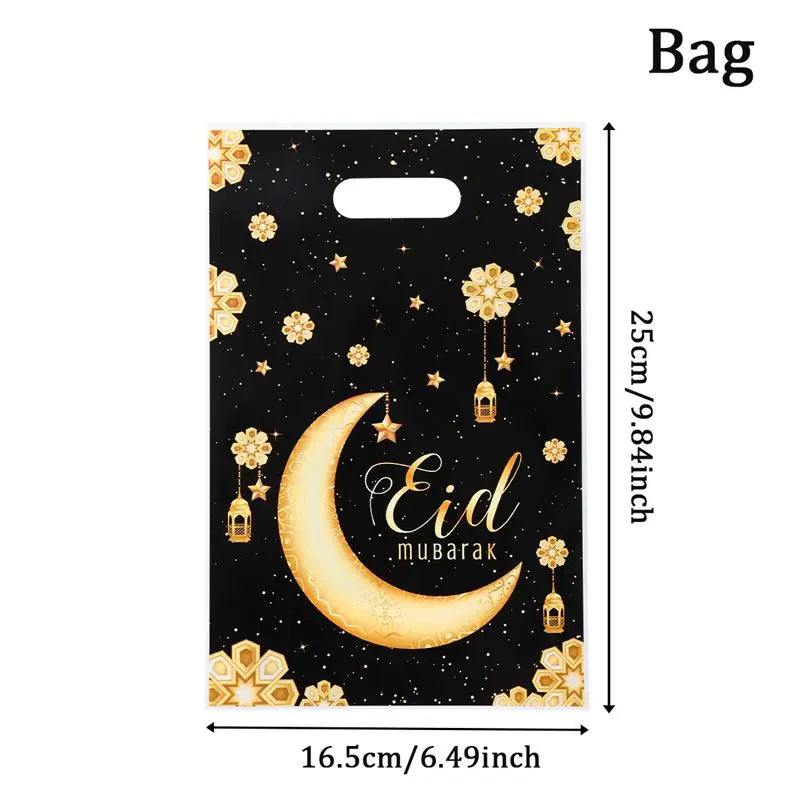 Eid Mubarak Handbag Candy Gift Bags Packaging Bag Ramadan Kareem Decor For Home 2025 Ramadan Muslim Islamic Party Decor Supplies