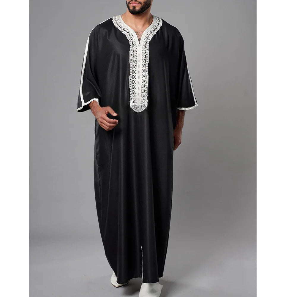 2025 New Men's Embroidered Jubba