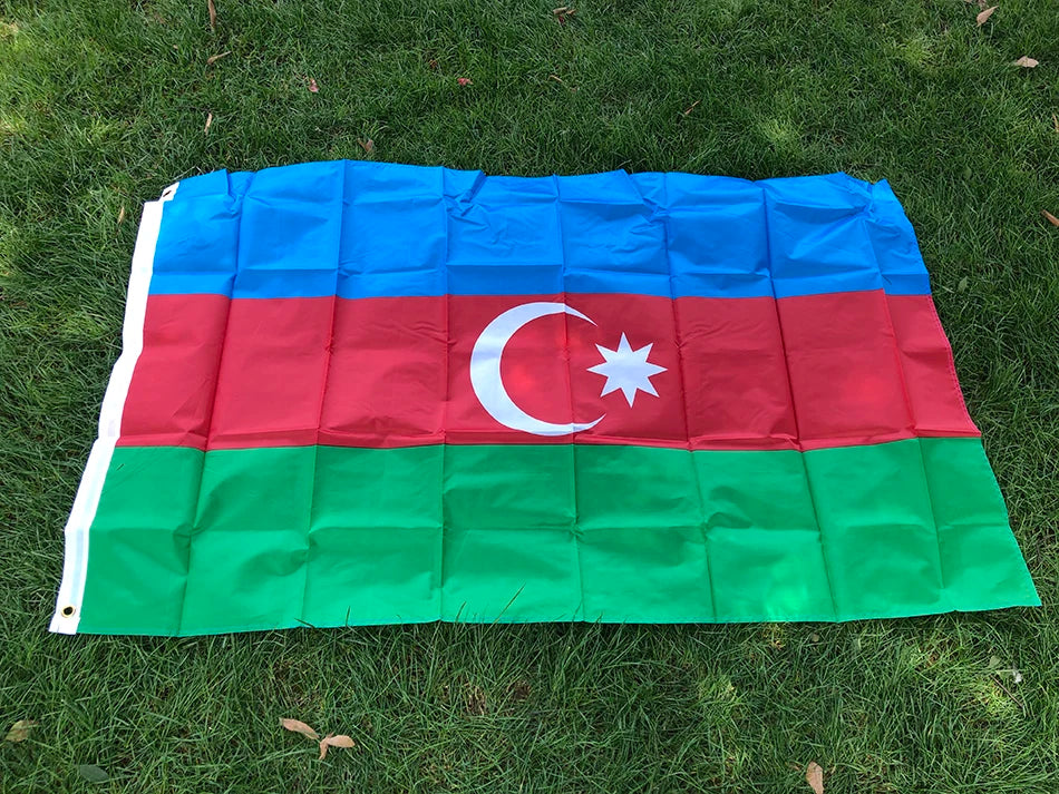 Azerbaijan Flag Banner 90X150cm AZ AZE Azerbaijan flag for meet Parade party Hanging National Flag Home Decoration Flag