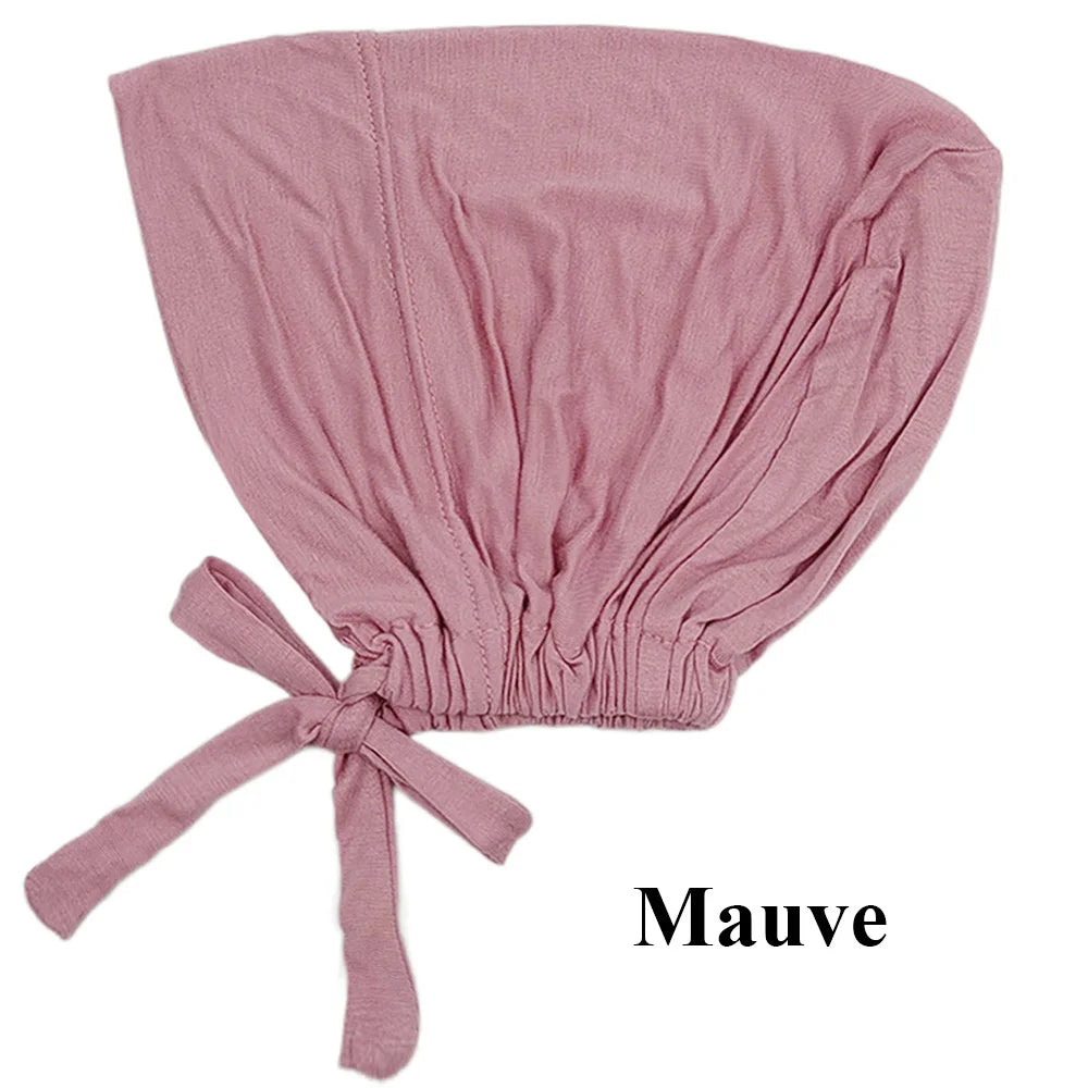 New Soft Modal Muslim Turban Hat Inner Hijab Caps Islamic Underscarf Bonnet India Hats Female Headwrap Turbante Mujer