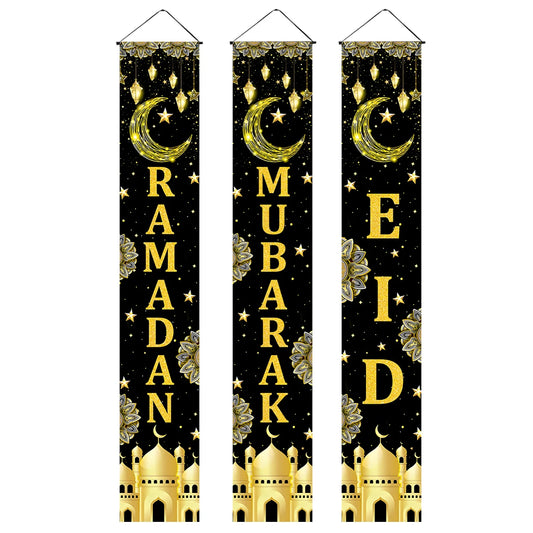 Eid Mubarak Door Banner Ramadan Decoration 2025 for Home Mubarak Ramadan Kareem Islamic Muslim Party Decor  Eid Al Adha Gifts