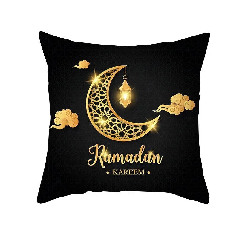 EID Mubarak Decor Cushion Cover Aid Ramadan Decorations 2024 Islamic Muslim Decor Ramadan Kareem EID Al Adha Ramada Pillowcase