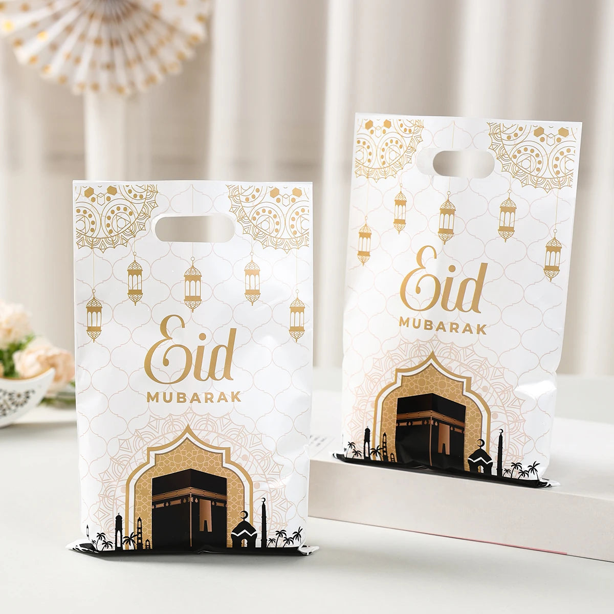 Eid Mubarak Handbag Candy Gift Bags Packaging Bag Ramadan Kareem Decor For Home 2025 Ramadan Muslim Islamic Party Decor Supplies