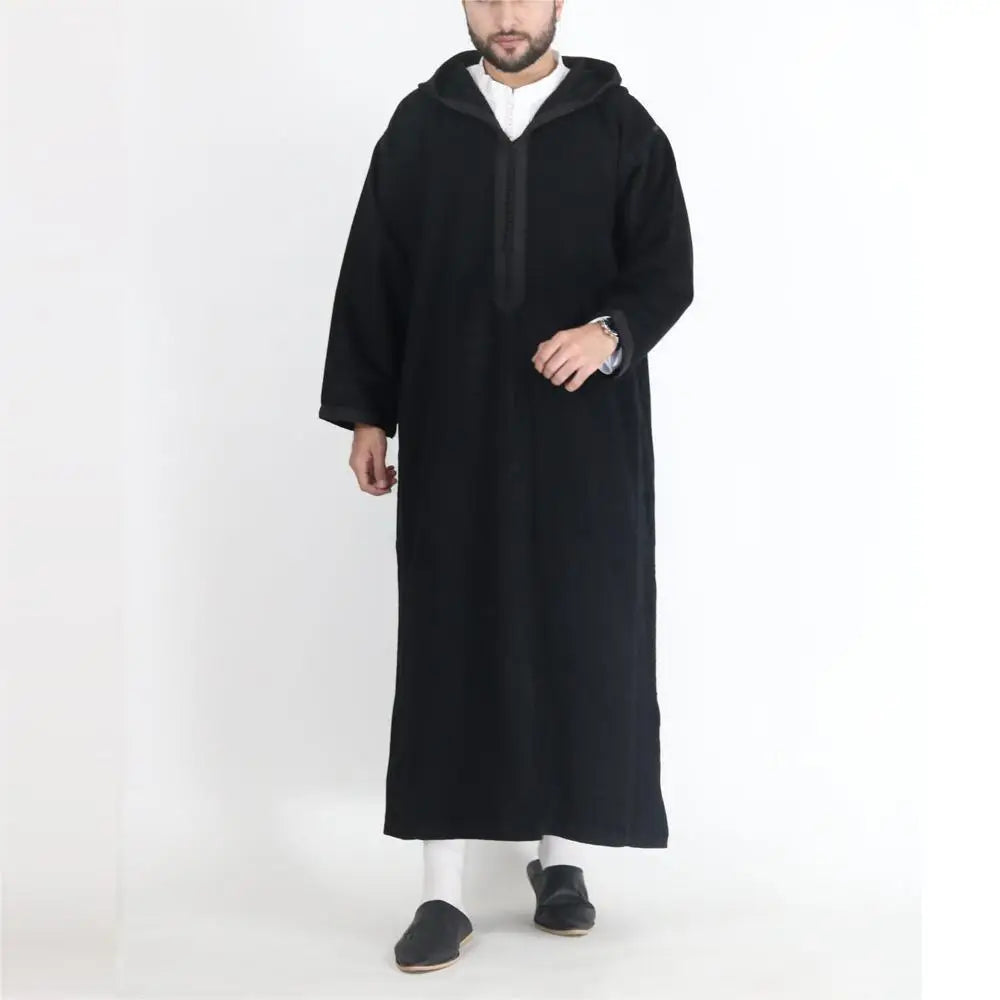 Men's Islamic Hoodie Thobe Jubba