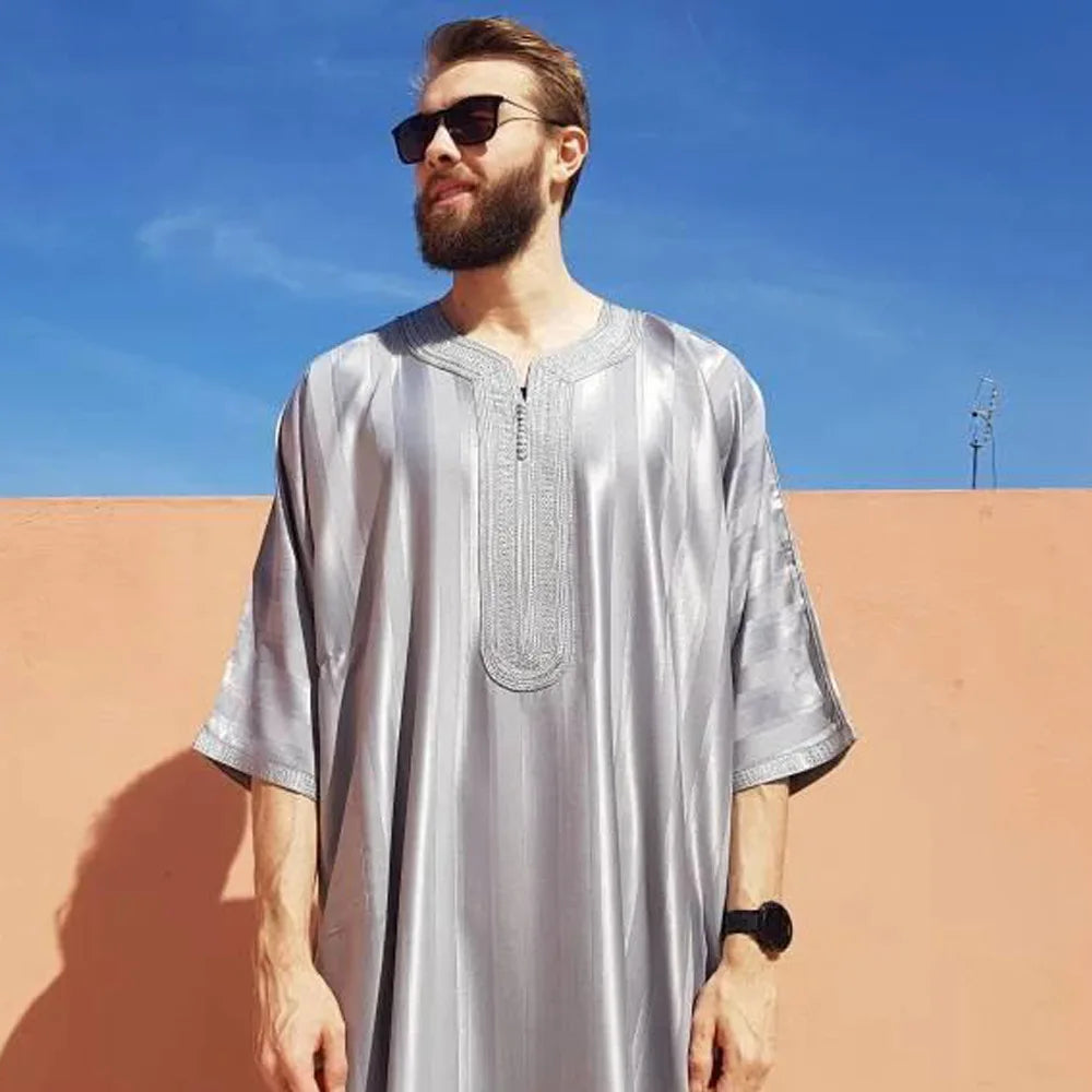 Men's Islamic Hoodie Thobe Jubba