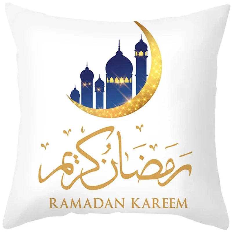 EID Mubarak Decor Cushion Cover Aid Ramadan Decorations 2024 Islamic Muslim Decor Ramadan Kareem EID Al Adha Ramada Pillowcase