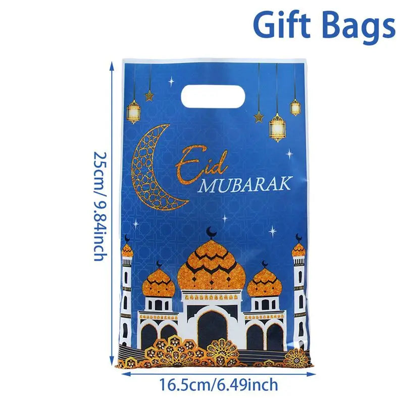 Eid Mubarak Handbag Candy Gift Bags Packaging Bag Ramadan Kareem Decor For Home 2025 Ramadan Muslim Islamic Party Decor Supplies