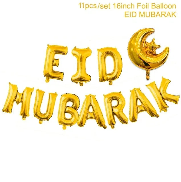 EID Mubarak Balloons Ramadan Decoration For Home 2024 Ramadan Kareem Islamic Muslim Party Eid Al Adha Gifts Happy Eid Al Fitr