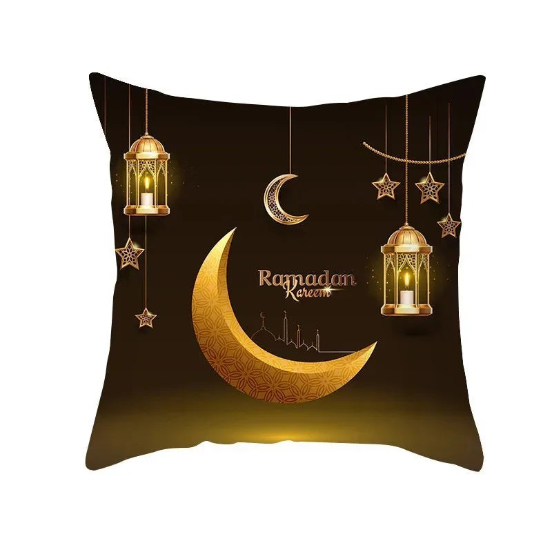 EID Mubarak Decor Cushion Cover Aid Ramadan Decorations 2024 Islamic Muslim Decor Ramadan Kareem EID Al Adha Ramada Pillowcase